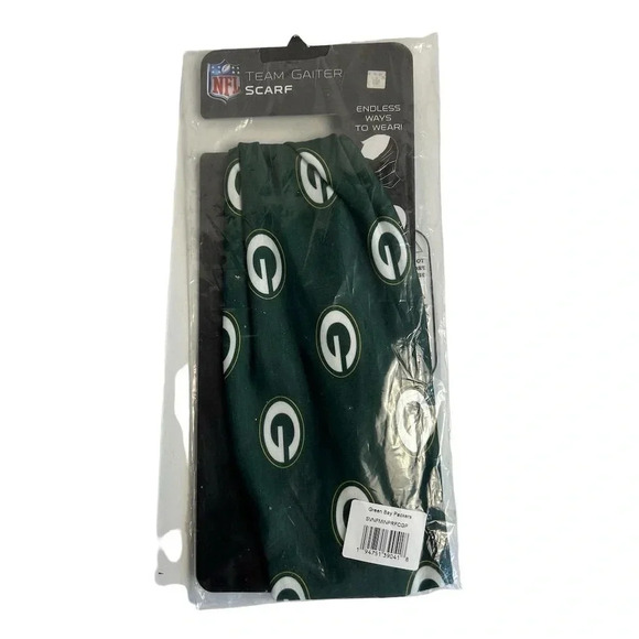 Green Bay Packers FOCO Gaiter Scarf NFL Football Fan Gear Green - new - Picture 3 of 3